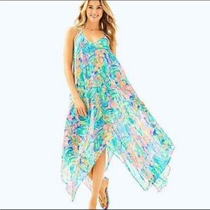 NWOT Lilly Pulitzer Perry Swim Coverup Bennet Blue-XXSmall